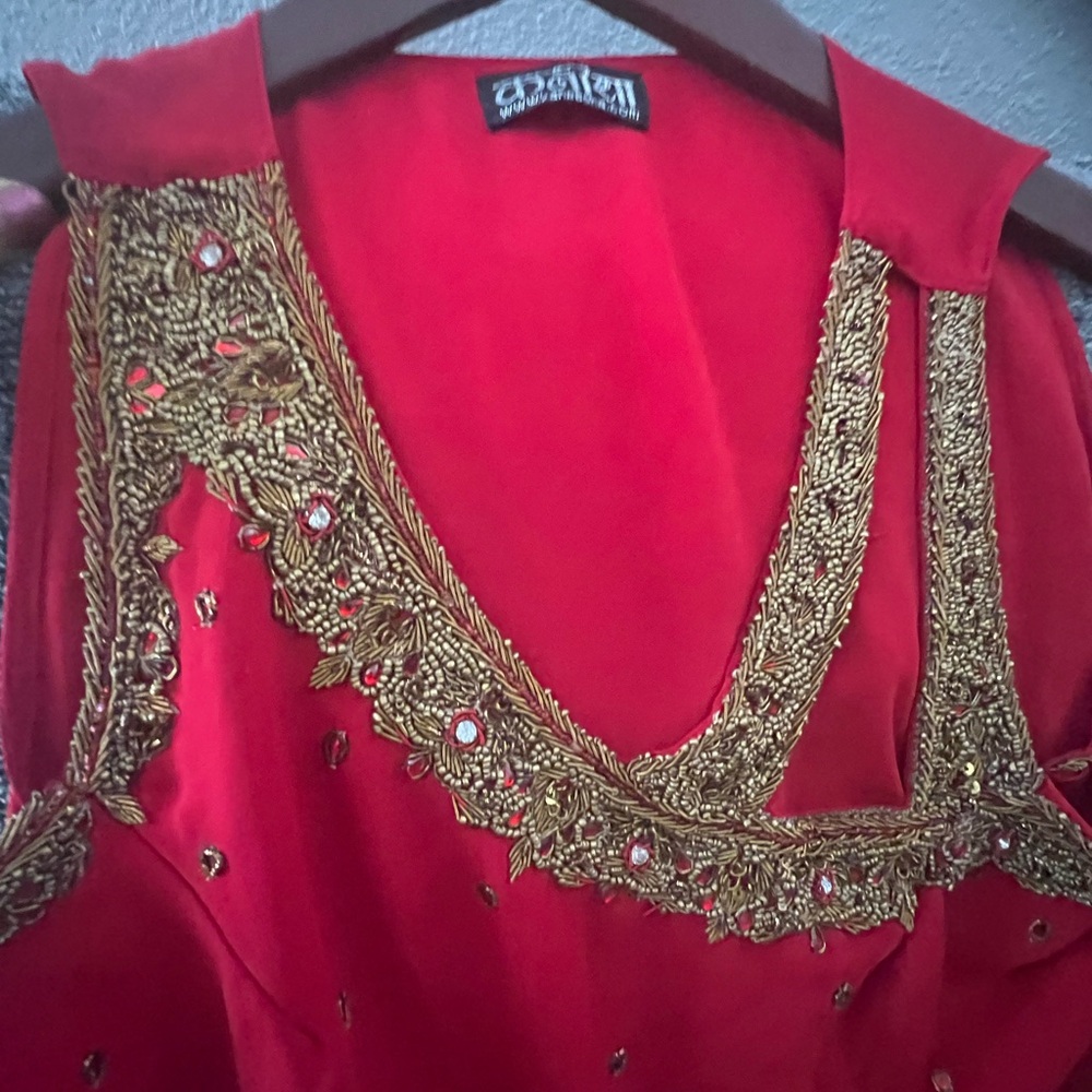 Kadeesha Fashion Red Small blouse.
